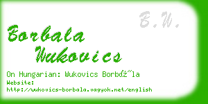 borbala wukovics business card